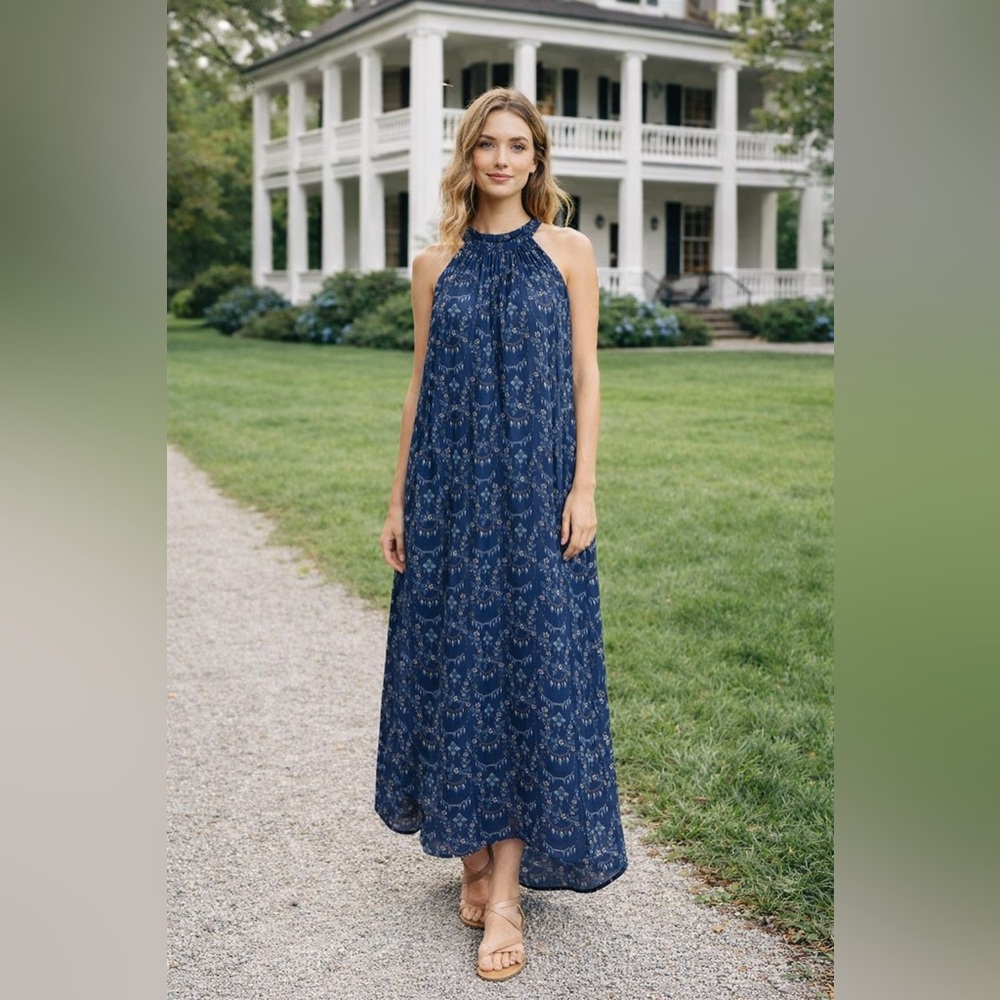 NWT Hill House The Giselle Dress in Charm Scallop